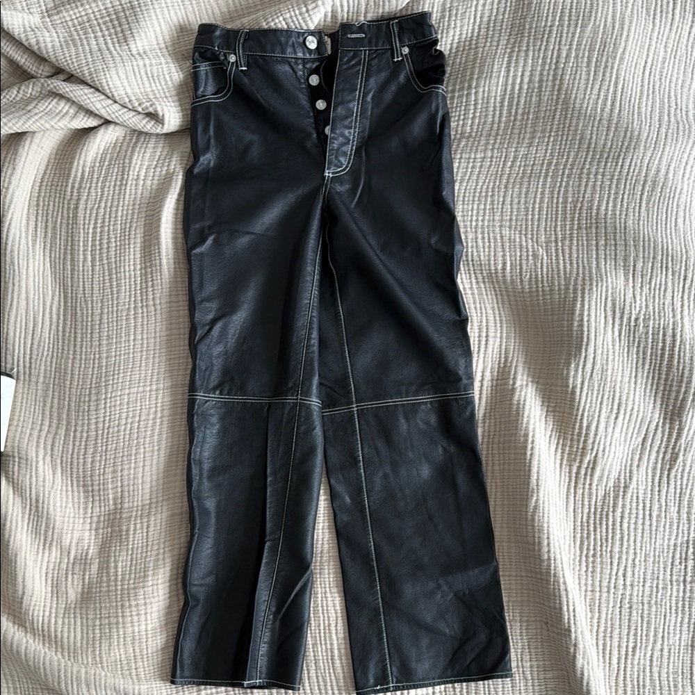 We The Free Black Leather Pants